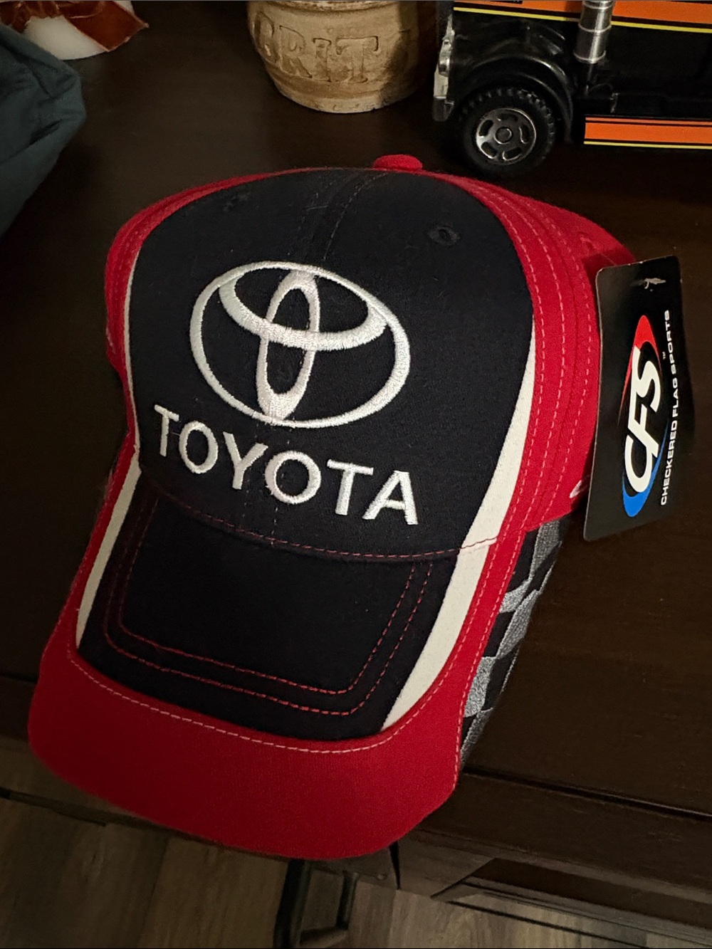 Nascar Red Victory Lane Embroidered Baseball Cap
